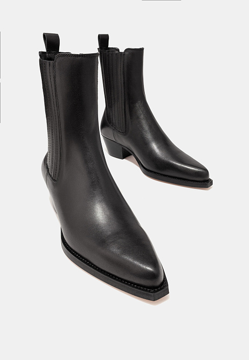 Ботильоны Black Leather BABOOS  
